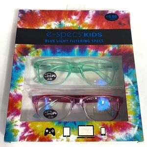 E-specs kids blue light filtering 2 pack glasses